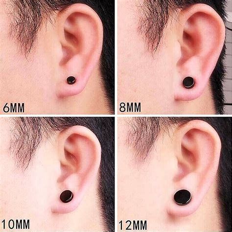 16 mm ear gauge|16 gauge earrings for men.